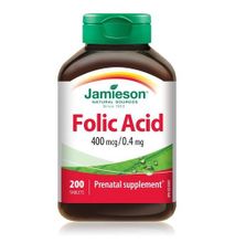 Jamieson Folic Acid 400mcg Tablets 200`s Adds blood and boosts IMMUNITY of the body, Protect mother and child During PREGNANCY